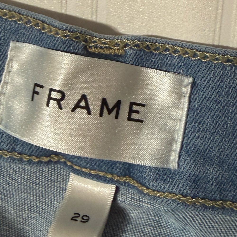 FRAME Le Palazzo Crop Raw Hem Jeans Sz 29 - Picture 5 of 6